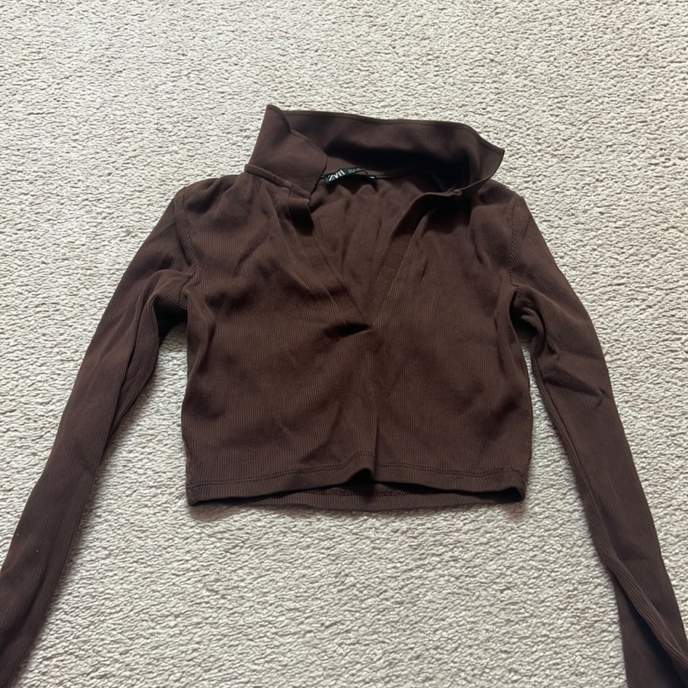 Brown Crop Top